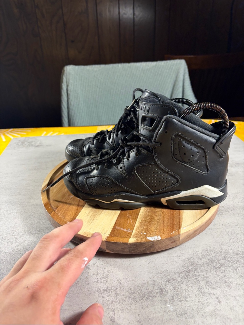 Nike Air Jordan 6 Retro GS Black Cat Shoes Sneaker GS Youth 5 Women's 6.5
